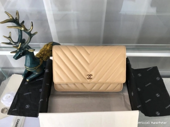 HyperPeter Gold Bag   With CHANEL Flap Lambskin Silver Hardware 0804